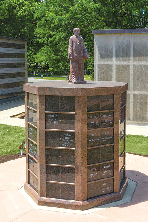 Cemetery grounds columbarium